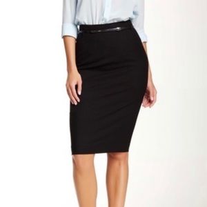 Amanda + Chelsea Belted Pencil Skirt